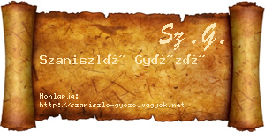 Szaniszló Győző névjegykártya