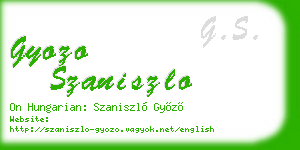 gyozo szaniszlo business card