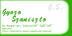 gyozo szaniszlo business card